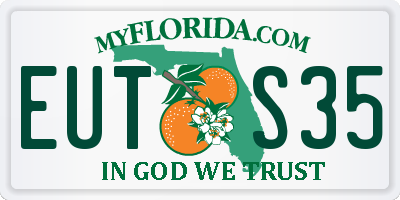 FL license plate EUTS35