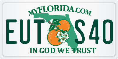 FL license plate EUTS40