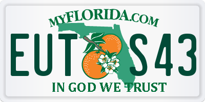 FL license plate EUTS43