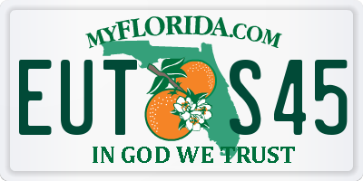 FL license plate EUTS45
