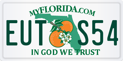 FL license plate EUTS54