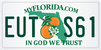 FL license plate EUTS61