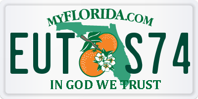 FL license plate EUTS74