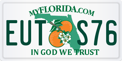 FL license plate EUTS76