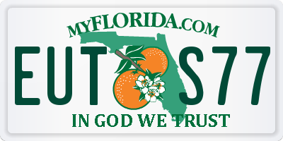 FL license plate EUTS77