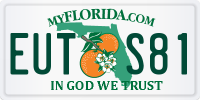 FL license plate EUTS81