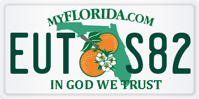 FL license plate EUTS82
