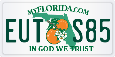 FL license plate EUTS85