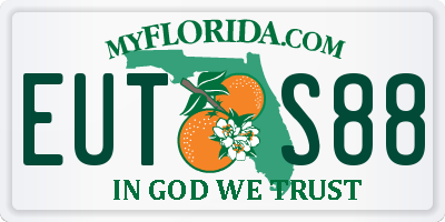 FL license plate EUTS88