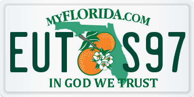 FL license plate EUTS97