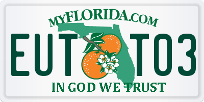 FL license plate EUTT03