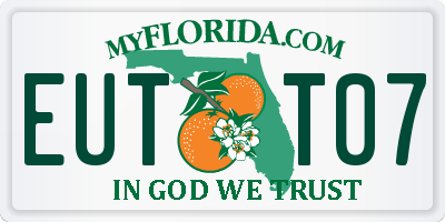 FL license plate EUTT07