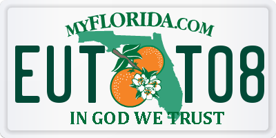 FL license plate EUTT08