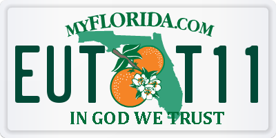 FL license plate EUTT11