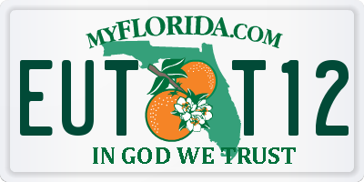 FL license plate EUTT12