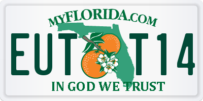 FL license plate EUTT14