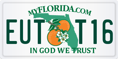 FL license plate EUTT16