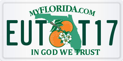 FL license plate EUTT17