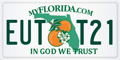 FL license plate EUTT21