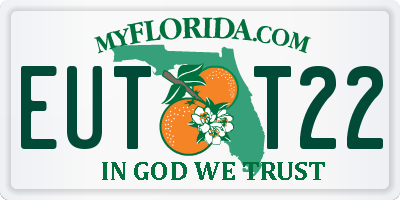 FL license plate EUTT22