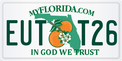 FL license plate EUTT26