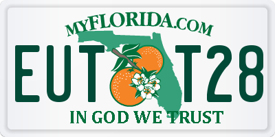 FL license plate EUTT28