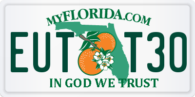 FL license plate EUTT30