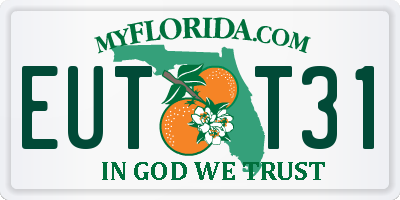 FL license plate EUTT31