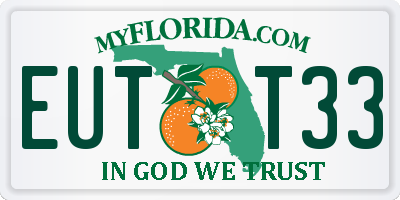 FL license plate EUTT33