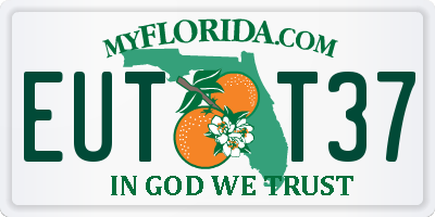 FL license plate EUTT37