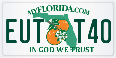 FL license plate EUTT40