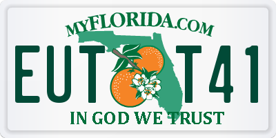 FL license plate EUTT41