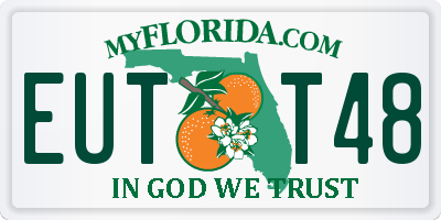 FL license plate EUTT48