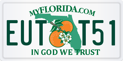 FL license plate EUTT51