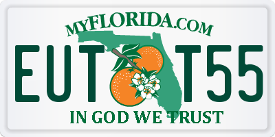 FL license plate EUTT55
