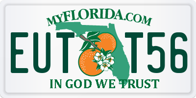 FL license plate EUTT56