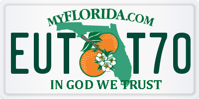 FL license plate EUTT70