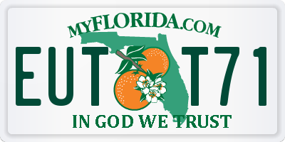 FL license plate EUTT71