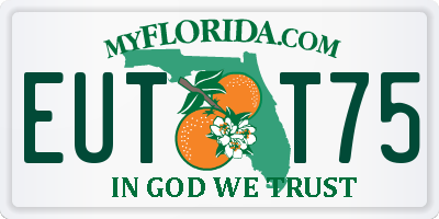 FL license plate EUTT75