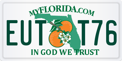 FL license plate EUTT76
