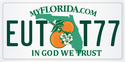 FL license plate EUTT77
