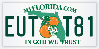 FL license plate EUTT81