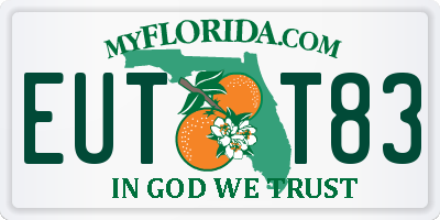 FL license plate EUTT83