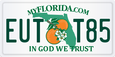 FL license plate EUTT85