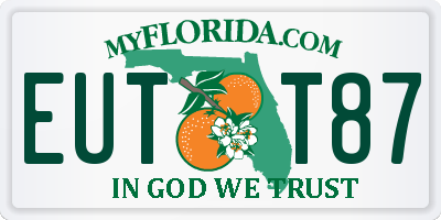 FL license plate EUTT87