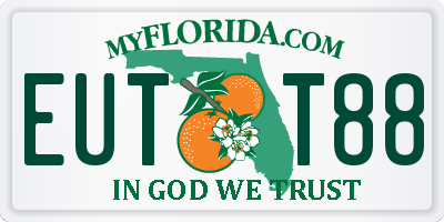 FL license plate EUTT88