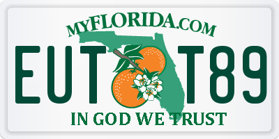 FL license plate EUTT89