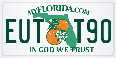 FL license plate EUTT90