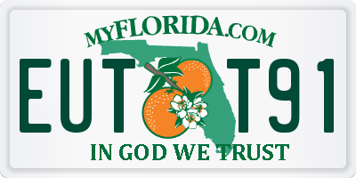 FL license plate EUTT91