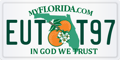 FL license plate EUTT97